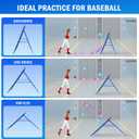 Volleyball Baseball Rebounder Net, Softball Rebounder Pitchback Net Quick Adjustments, Quick Adjustments Lacrosse Bounce Back Practice Equipment, Ideal for Outdoor Indoor and Backyard Training (5FTx4FT)