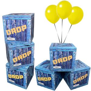 12 Pcs Video Game Drop Party Boxes Birthday Decorations, 7.5 Inch Video Game Centerpieces Drop Boxes for Boys Gamer Gaming Birthday Party Supplies Favors
