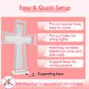 3FT Lighted Cross Marquee Large Indoor Outdoor Light Up Cross Christmas & Baptism Decorations, LED Dcor for Parties, Religious Events & Celebrations
