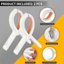 Bustle Clips for Wedding Dress Train, Non-Marking Sewing Clips for Wedding Dress Train, Firm and Non-Slip Dress Clip, White, 2PCS