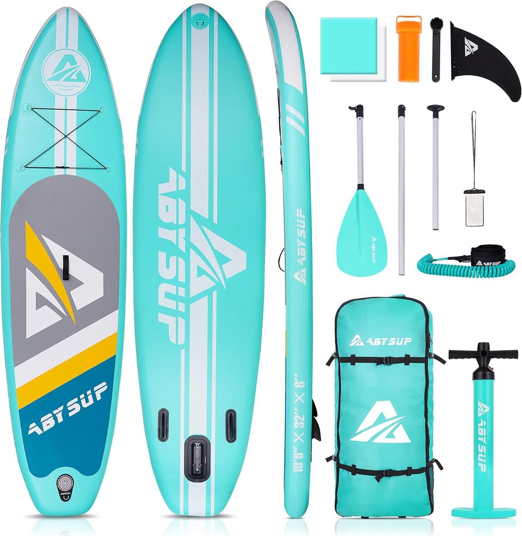 Paddle Boards 10'/10'6"/11'Wide Inflatable Stand Up Paddle Board with Premium SUP Board Accessories for Adults & Youth of All Skill Levels (Shaka)