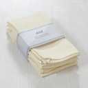 ANA Cloth Napkins Set of 6 (17.5x17.5 inch 100% Cotton Dinner Napkin Washable Hotel Quality Reusable Kitchen & Table Linen for Fall Thanksgiving Family Dinners Weddings & Everyday Use - Cream