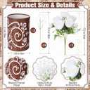 Mumufy 30 Pcs Rustic Fiesta Table Centerpieces with Cardboard Paper Vases and Artificial White Flowers, Cielito Lindo Farmhouse Wedding Decorations for Bridal Shower, Baby Shower, Birthday, Taco Party