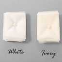 1 Tier Wedding Veils White Fingertip Bridal Tulle Veil Simple Veils with Comb for Women (White)