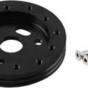 RULLINE 0.5" Steering Wheel Hub Adapter Conversion Spacer 6 Hole to 3 Hole Steering Wheel Adapter Boss Kit Black