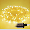 JMEXSUSS 100 LED String Lights Indoor Bedroom, 8 Modes Warm White Christmas Lights Plug in, 33ft Connectable Room Fairy Twinkle Light Outdoor for Mirror Room Home Garden Xmas Tree