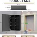 Medicine Cabinet with Mirror, 16 x 24 Frameless Beveled Bathroom Mirror with Storage, Aluminum Recessed or Wall Mount Medicine Cabinet, 6 Adjustable Shelves for Tall Bottles, DTC Soft Close