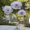 Giant Artificial Flowers for Decoration with Stand,Extra-Large Gradient Pink to Purple Faux Bloom Display for Wedding Decor,Event Backdrops, Storefront Styling & Home Interior Decoration, 13"D x 13"W x 66.93"H
