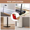 Floor Cord Cover Self Adhesive Cord Hider Floor Extension Cord Covers for Floor Power Cord Protector Cable Management Prevent Cable Trips Cable Cavity 0.32" W x 0.32" H (Light Brown Wood, 20Ft)