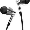 1MORE Triple Driver in-Ear Earphones Hi-Res Headphones with High Resolution, Bass Driven Sound, MEMS Mic, in-Line Remote, High Fidelity for Smartphones/PC/Tablet - Silver