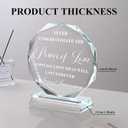 BLUEBOOK Wedding Anniversary Glass Plaques Gifts for Parents Couples,4.5x3.9in Happy Anniversary Table Decoration Presents,Best Anniversary Memorial Gifts Ideas for Women men