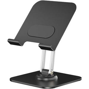 Mobile Holder with 360 Degree Rotating Flexible Foldable for Tablets Stand (Black)