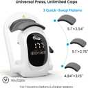 Auto Hat Heat Press, 80KG Max Pressure Heavy Duty Cap Heat Press, Fast Heat to 356℉ in 2 Min – Automatic Open/Release, 3 Interchangeable Platens, Temp & Time Control for Sublimation & DTF