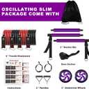 Pilates bar kit Multiple Fitness bar with Resistance Bands, Ab Rollers.Core Strength Training Equipment. Squat Machine for Men and Women.Portable Home Gym Pilates bar kit for Full Body Training Women