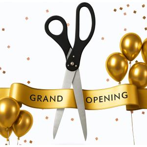 Ribbon Cutting Ceremony Scissors — 25" Black Giant for Grand Openings Heavy Duty Scissors Large Ribbon Cutting for Special Events and Ceremonies