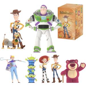 MINISO Disney Toy Story 30th Anniversary Collectible Blind Box Figures, Premium Soft PVC Dolls, Woody & Buzz Lightyear Characters, Birthday Gift for Collectors 1PC Random