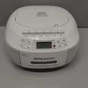 Greadio CD Player Boombox Cassette Player Combo with Bluetooth,AM/FM Radio,Stereo Sound with Remote Control,AUX/USB Drive,Tape Recording,AC/DC Powered,Headphone Jack,LCD Display for Home,Kids,Gift (White)