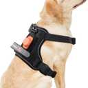 AUROTH No Pull Dog Harness - Small Size, Vest with Handle, Black (S(Neck:14-21",Chest:20-31"))