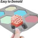 Creativee 2Pcs Honeycomb Bees Silicone Cake Mould Soap DIY Ice Tray Muffin Cookie Cake Pan Chocolate Candy Baking Supplies (grey)
