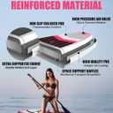 Highpi Inflatable Stand-Up Paddle Board: 10'x6" SUP with Full Premium Accessories, Anti-Slip EVA Deck, Women Paddleboard for Yoga/Surfing/Fishing & More, for Youth & Adults, Beginner-Friendly, Pink