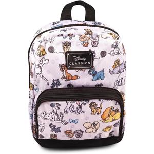 Fast Forward New York Disney Cats and Dogs Mini Backpack for Women -- Canvas Purse Shoulder Bag Adults, Teens
