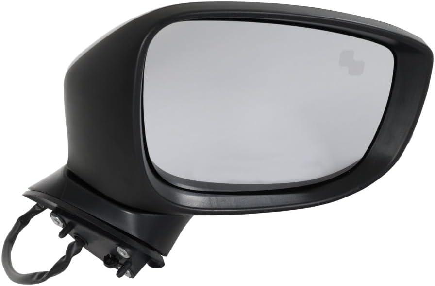 For Mazda CX-5 2017-2023 Door Mirror Passenger Side | Heated | Power Glass | Paintable | Manual Folding | With Signal Light | W/Blind Spot Detection | Replacement For MA1321200 | KC9E69121A, TK71691G1