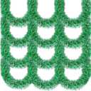 Riceshoot 300 ft 6 Rolls 50 Feet Christmas Tinsel Garland, Frost Tip Metallic Streamers Shiny Garlands for Decoration, Holiday Xmas Tree, Birthday, Wedding, Christmas Party Supplies(Green)