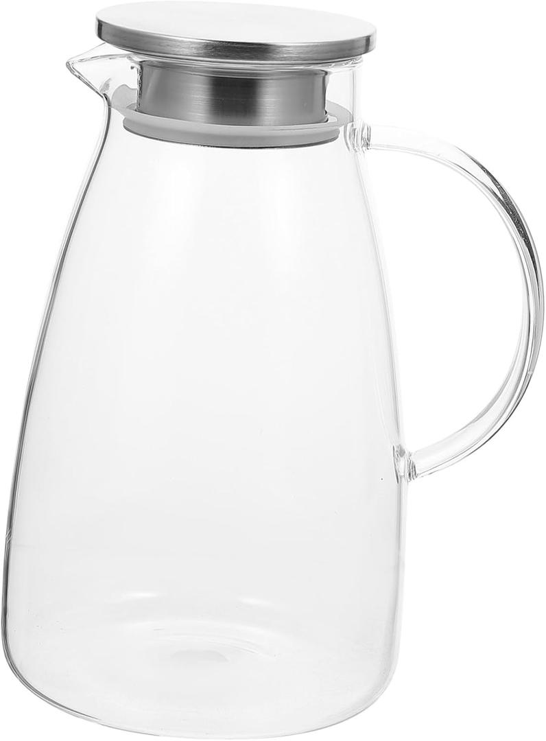 GLEAVI Large Capacity Electric Kettle Borosilicate Water Pitcher with Tea Filter for Tea Iced Beverages and Cold Water for Home and Parties
