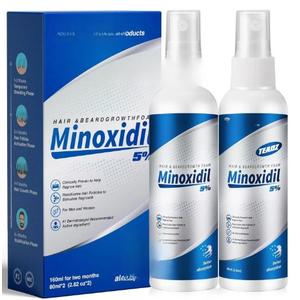 TEADZ 5% Minoxidil for Men and Women，Minoxidil hair growth products，Intense Hair Growth Serum，May Promote Faster, Stronger, Thicker Hair Growth to Fight Hair Loss and Thinning Hair（2.82 oz*2)