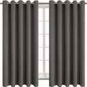 BGment Blackout Curtains for Bedroom - Grommet Thermal Insulated Room Darkening Curtains for Living Room, Set of 2 Panels (70 x 63 Inch, Grey)