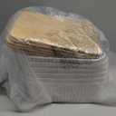 Plastic Storage Baskets With Bamboo Lid - Plastic Storage Containers Stackable Storage bins: Storage Baskets for Organizing Shelves Drawers Desktop Closet Playroom Classroom Office, 6 Pack (Cream White)