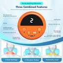 Neck Massager 2026 360° Remote Control Neck Massager Pillow with Multi-Directional Stretch, 3 Heat & 3 Vibration Modes for Relaxation, Ergonomic Support at Home, Office, Travel, Baby Blue‌
