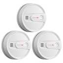 X-Sense Smoke Alarm, 10-Year Lithium Battery Life Fire Alarm with LED Indicator, SD2L0AX, 3-Pack