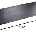 SuperMats High Density Commercial Grade Solid Equipment Mat 29GS Made in U.S.A. for Large Treadmills Ellipticals Rowers Water Rowing Machines Recumbent Bikes and Exercise Equipment (3-Feet x 8.5-Feet) (36" x 102") (91.4 cm x 259.1 cm),Black