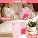 LeMotech Desktop Acrylic Dry Erase Board, 12x10 inches to-Do List Planner, Tabletop Whiteboard with Stand Office Supplies Includes 2 Markers & 1 Eraser, Pink Rose Pattern, 1 Pack