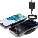 Wireless Charger, 10W Max Dual Charging Pad for iPhone 15/14/14 Plus/13 Pro Max/Pro/Mini/12/11, Airpods 3/2/Pro, Samsung S22/S21, QC 24W Adapter, Charging Adapter (Black)