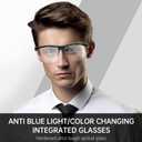 AIRMARS Smart Glasses for Men and Women, Built-in Mic & Speakers, Voice Control, Blue Light Filtering, Photochromic Lenses, UV Protection Audio Sunglasses (Photochromic)