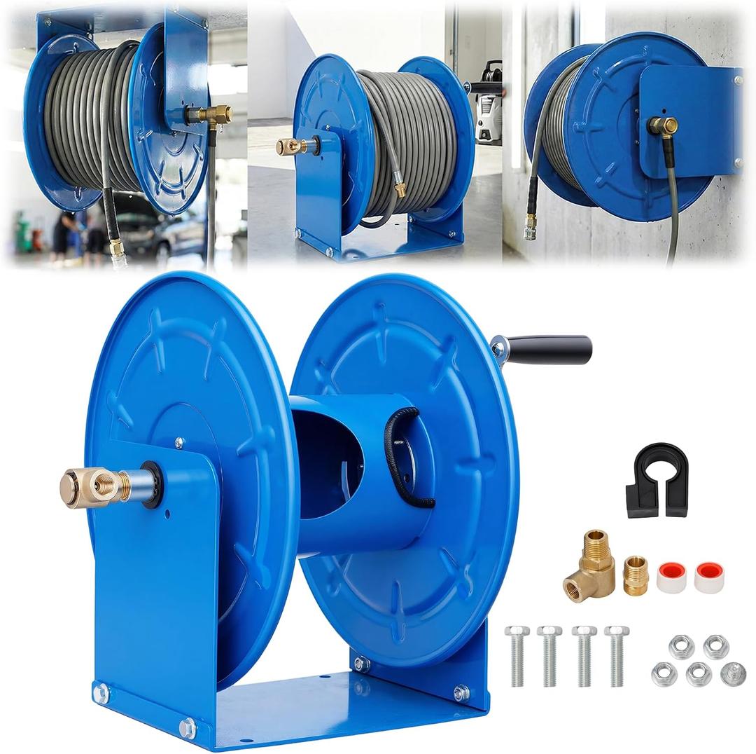 MYOYAY Pressure Washer Hose Reel 100FTx3/8‘’ / 200FTx1/4''