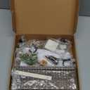 LEIRUOTM Key Holder for Wall, Key and Mail Holder Organizer - Key Holder Wall Mount with Bouquet Shelf and Key Hooks, Round Wooden Rustic Key Rack for Entryway and Home Decor (Brown)