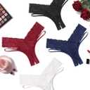 Avidlove Women Lace Panties Sexy Underwear Briefs Thongs V-Shape Waistband Tanga Sexy Cheeky Panties (XL)