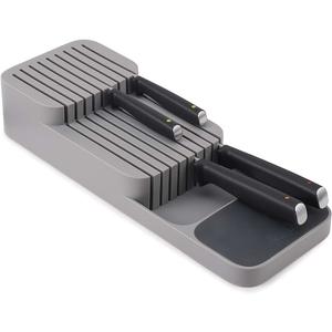 DrawerStore Knife Organizer, holds up to 9 knives, Kitchen Organization & Drawer Storage – Compact, Grey