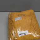 Unique Round Boho Bath Mat with Crochet Contour - 100% Cotton Bathroom Rugs -Reversible - Decorative Non-Slip Bohemian Rug for Bath and Bedroom - Cute Boho Decor - Yellow Mustard 30"