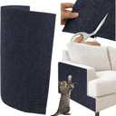 Trimmable Cat Scratcher Mat, Self-Adhesive Cat Scratching Carpet Pad Replacement for Cat Tree Shelves, Cat Steps and Posts, DIY Cat Scratch Couch Furniture Protector (Dark Blue, 39.4"x15.8")