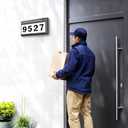 Solar Address Sign, Lighted Address Numbers Outdoor Waterproof, Illuminated LED Address Plaque, House Numbers for Outside, Grey
