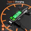 Preciva Rechargeable Tire Tread Depth Gauge, Touch Screen Digital Tire Depth Gauge with Lighting, in/MM/F Conversion, IP54 Waterproof, Auto Power Off, for Tread Depth, Brake Shoe and Pad Wear