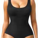 Nebility Womens' Waist Trainer Seamless Round Neck Tummy Control Shapewear Bodysuit (XL/2XL)