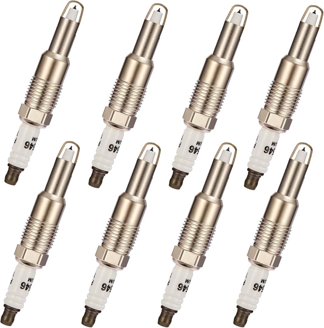 BDFHYK Set of 8 Iridium Spark Plug Compatible with Expedition F150 F250 F350 F450, Compatible with Lincoln Mark LT Navigator,5.4L 6.8L V8 V10 Engine Replacement for SP515 SP546