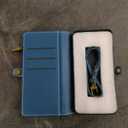 Defencase for Galaxy S25 Plus/S25+ Case Wallet with RFID Blocking Card Holder for Women Men, Elegant Leather Magnetic Snap Flip Strap Zipper Wallet Phone Cases for Samsung Galaxy S25 Plus 6.7", Blue