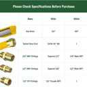 72" Flex Gas Line, Gas Dryer Connector Kit, Stove/Water Heater/Dryer Gas Line with Connectors 1/2" MIP 1/2"FIP 3/4"MIP, 5/8 in.OD(1/2 in. IDCoated Corrugated Stainless Steel Tubing 15/16-16"UN Nut