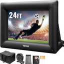 VEVOR Inflatable Projector Screen for Outside with 350W Air Blower Inflatable Screen Oxford Fabric Material Blow Up Screen for Outdoor Movie Supports Front/Rear Projection, 24 FT